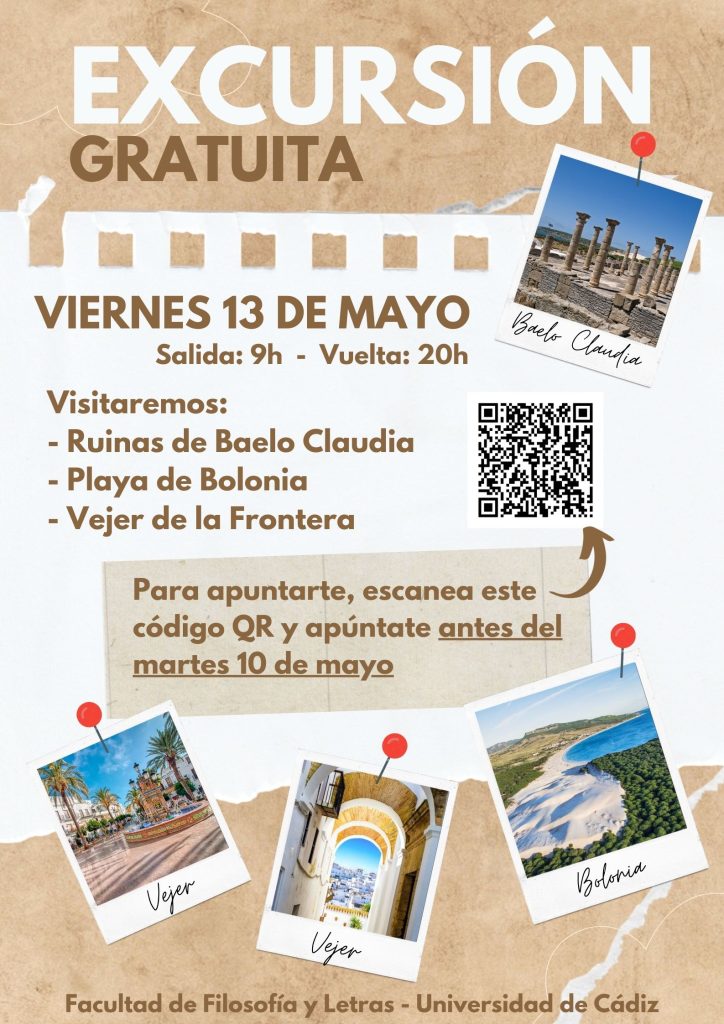 Excursión a Baelo Claudia, Bolonia y Vejer el próximo viernes 13 de mayo