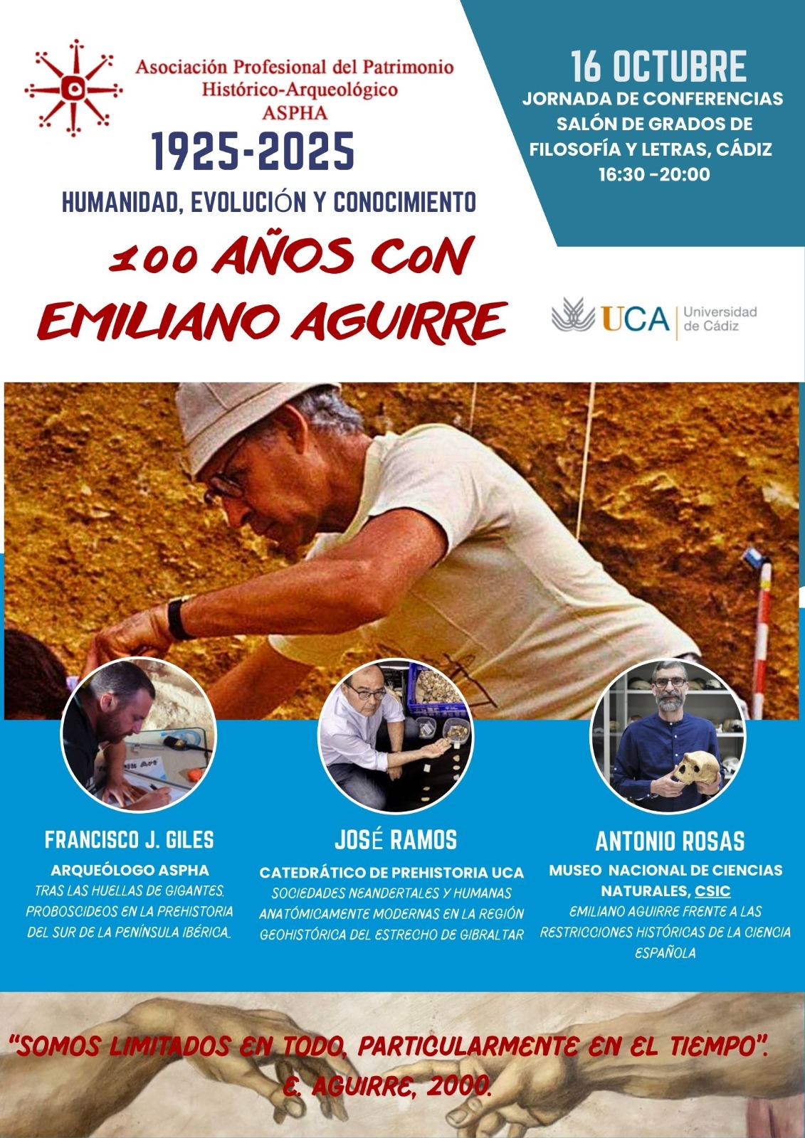 Jornada de conferencias en homenaje al profesor Dr. Emiliano Aguirre