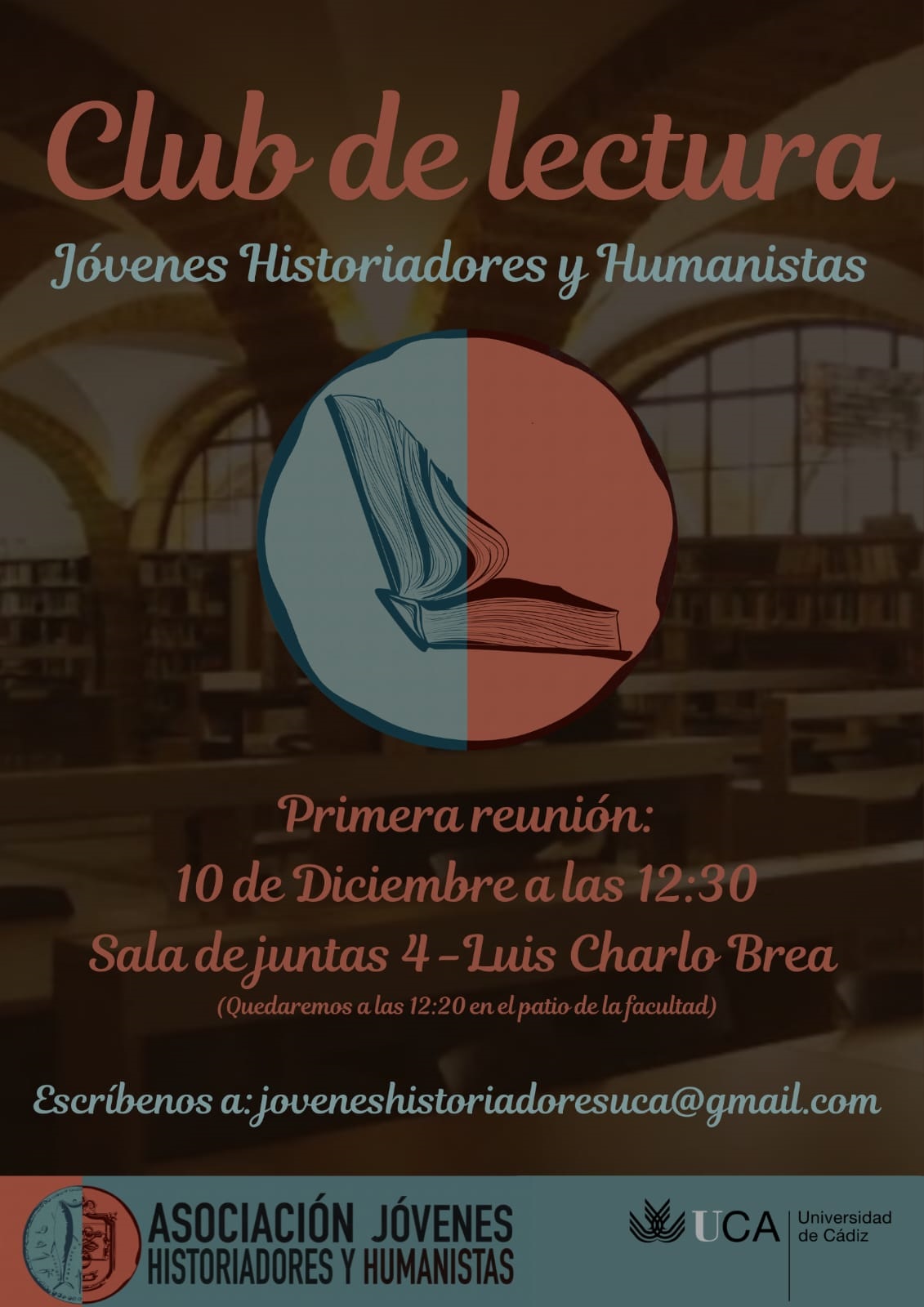 Club de Lectura de la Asociación Jóvenes Historiadores y Humanistas! de la Facultad (10 diciembre)