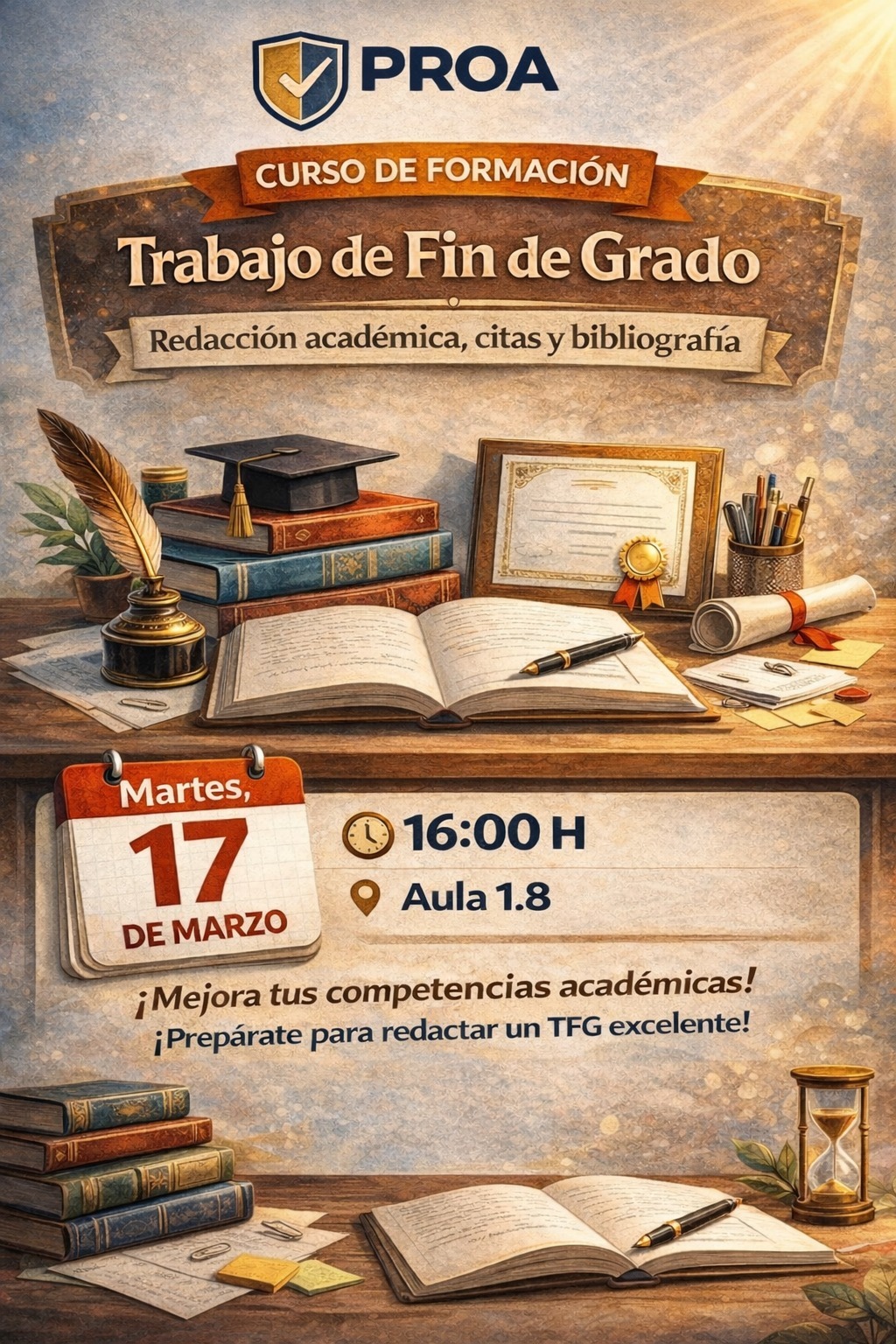 Curso PROA. Trabajo de Fin de Grado: Redacción académica, citas y bibliografía