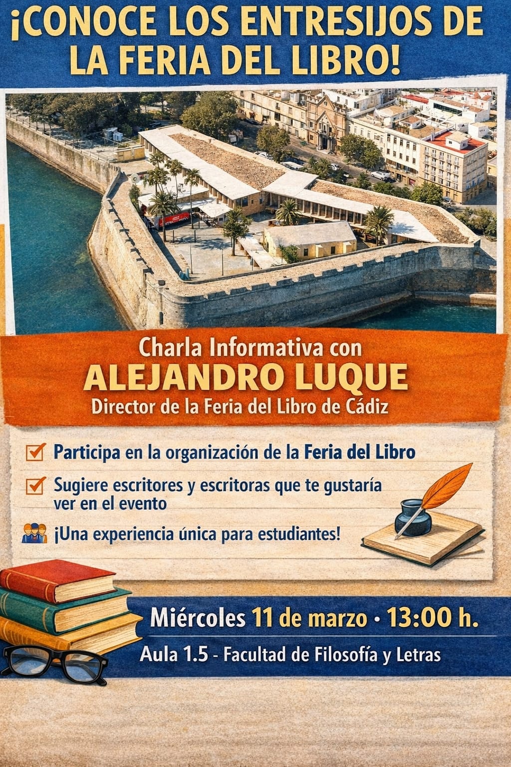 Charla informativa con Alejandro Luque director de la Feria del Libro de Cádiz