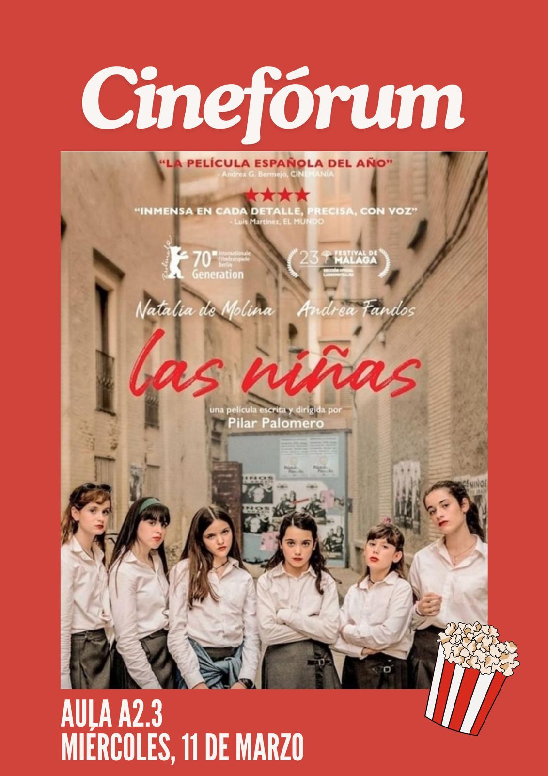Cineforum: Proyección “Las niñas”