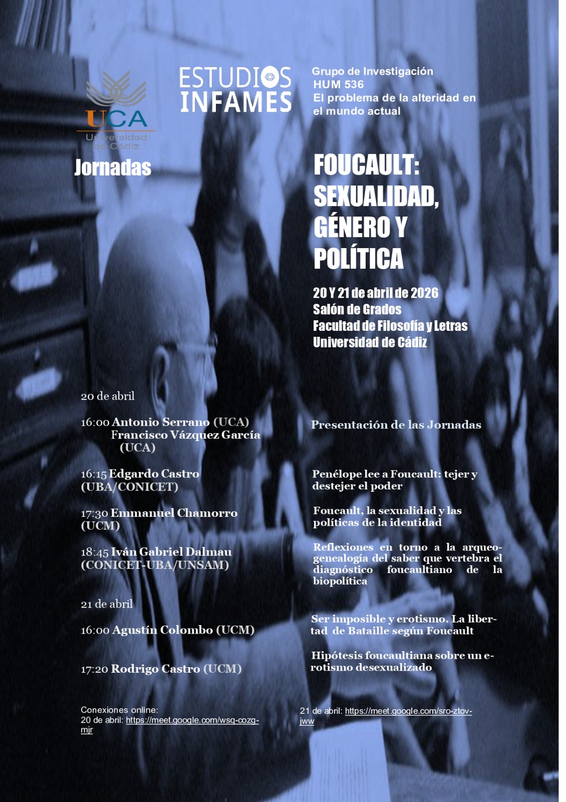 Jornadas. Foucault: Sexualidad, Género y Política