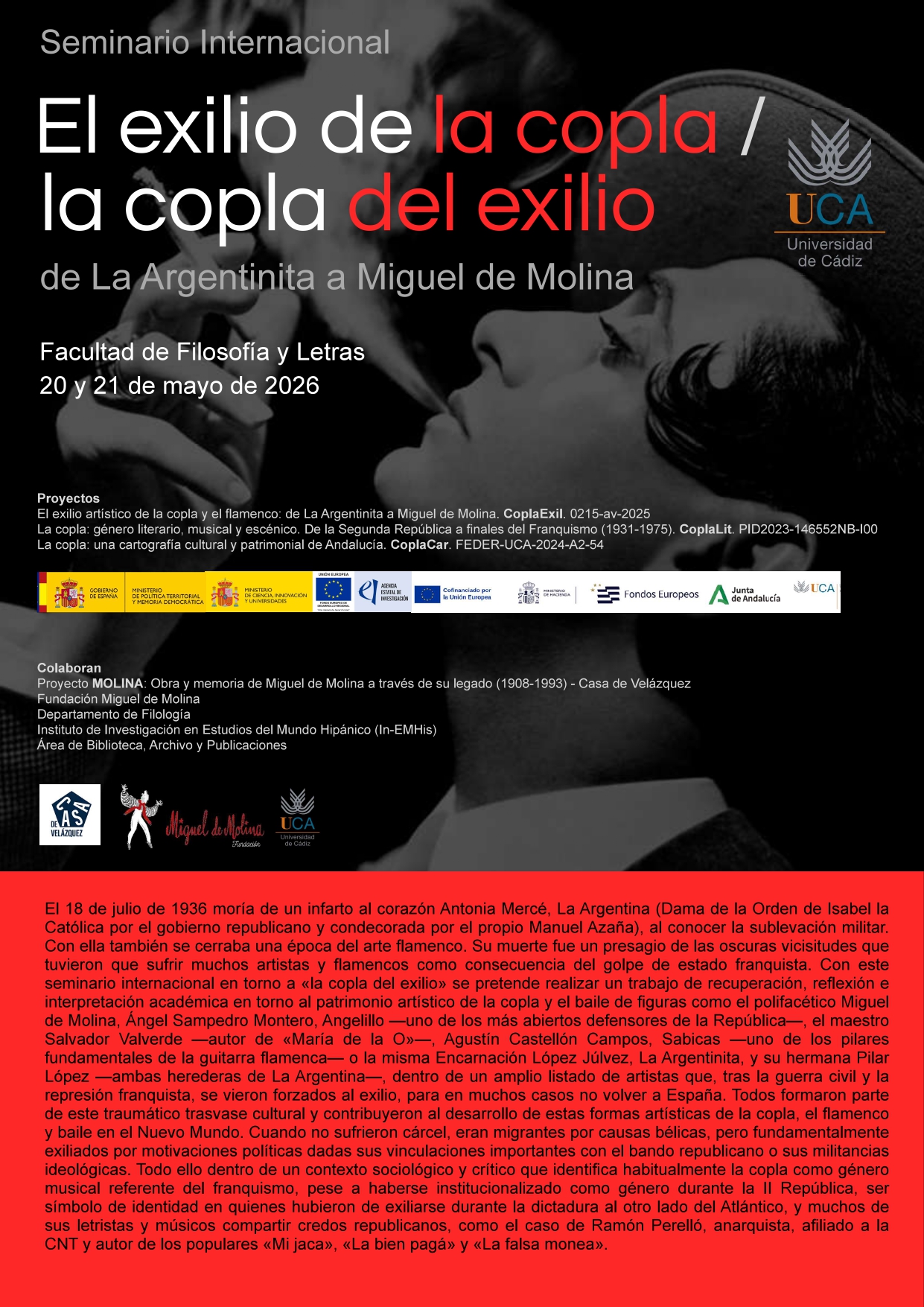 Seminario: El exilio de la copla/La copla del exilio