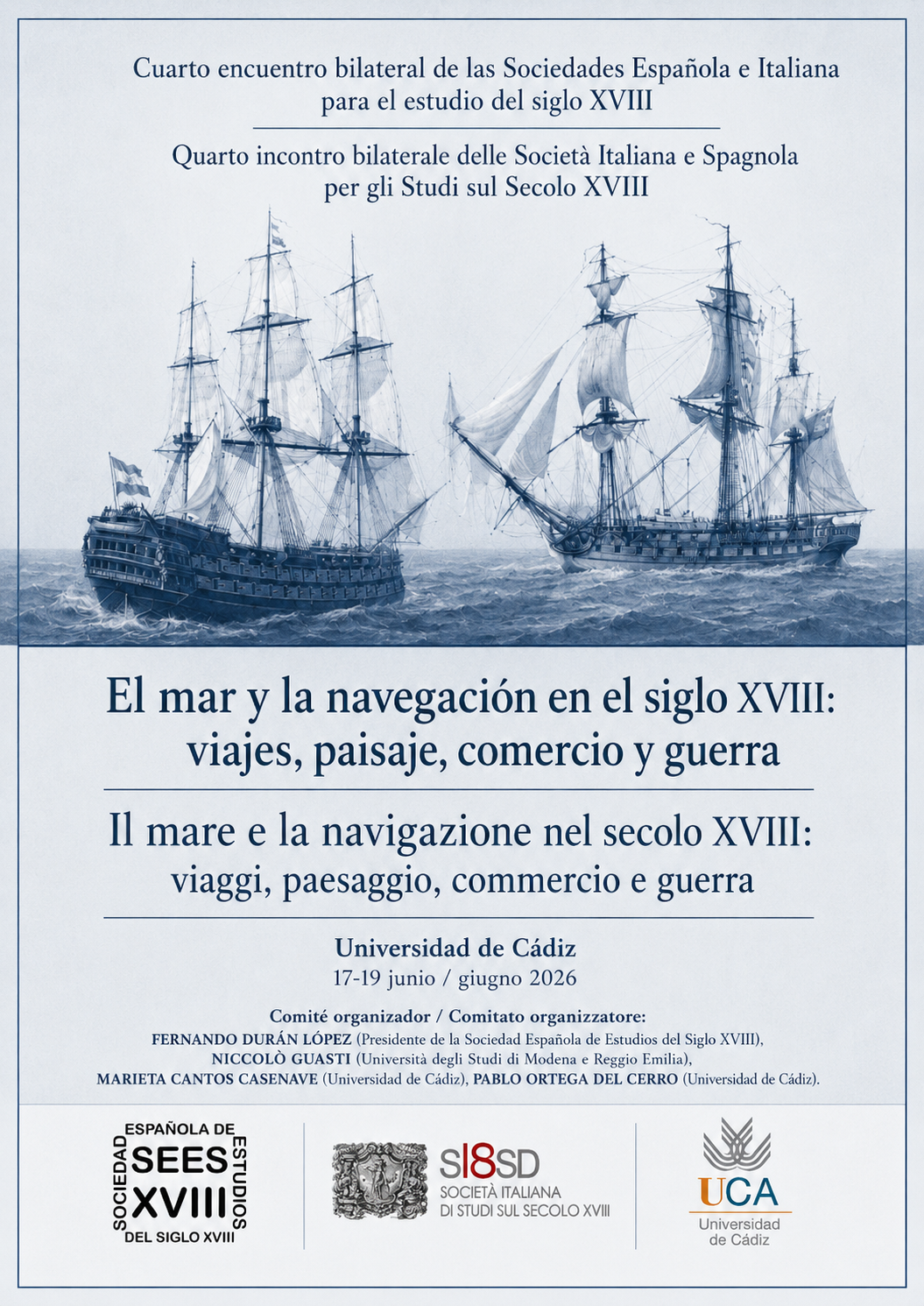 La Facultad de Filosofía y Letras de la Universidad de Cádiz acogerá el IV Encuentro Bilateral de las Sociedades Española e Italiana para el Estudio del Siglo XVII