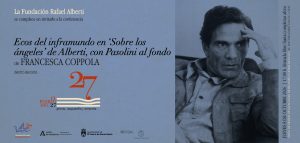 Recordatorio: conferencia sobre Rafael Alberti y Pasolini